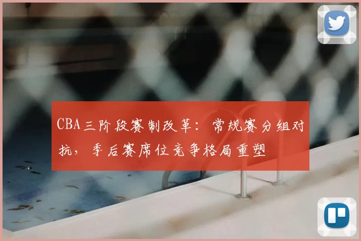 CBA三阶段赛制改革:常规赛分组对抗,季后赛席位竞争格局重塑