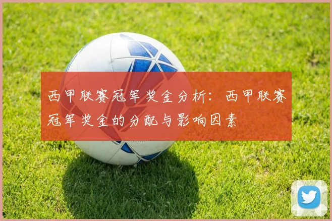 西甲联赛冠军奖金分析：西甲联赛冠军奖金的分配与影响因素